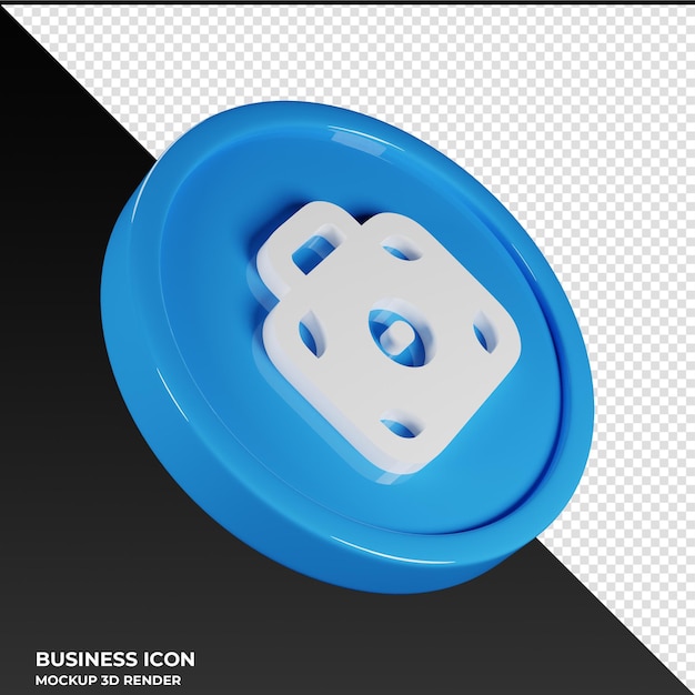 Briefcase 5 Business Icon 3D Render Illustration