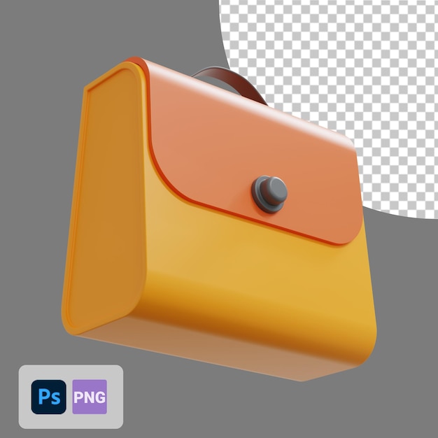Briefcase bottom view 3d icon