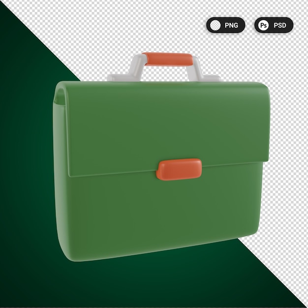 Briefcase business 3d icon render