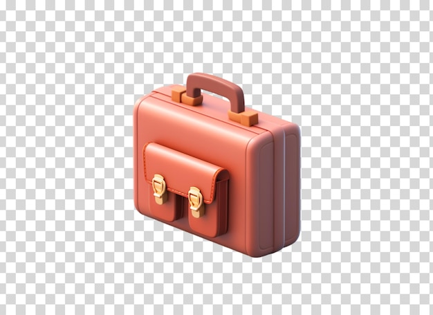 PSD briefcase on isolated on transparent png background