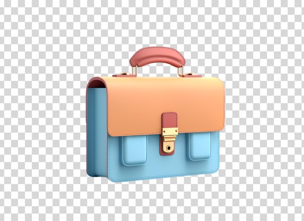 Briefcase on isolated on transparent png background