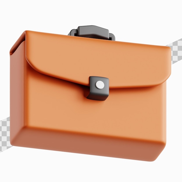 Briefcase or suitcase 3d render illustration