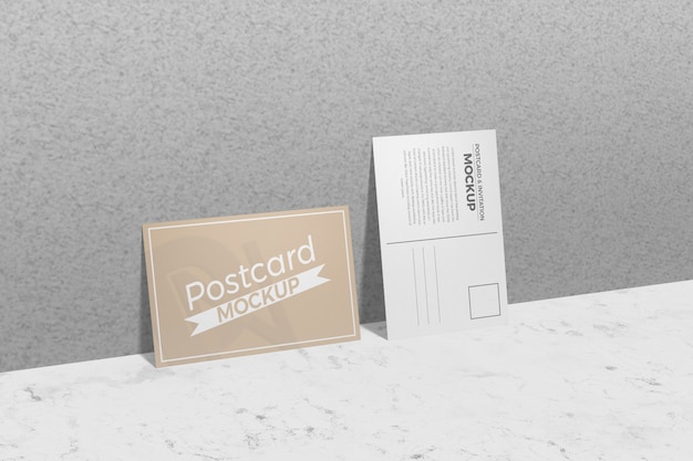 Briefkaart en uitnodiging mockup