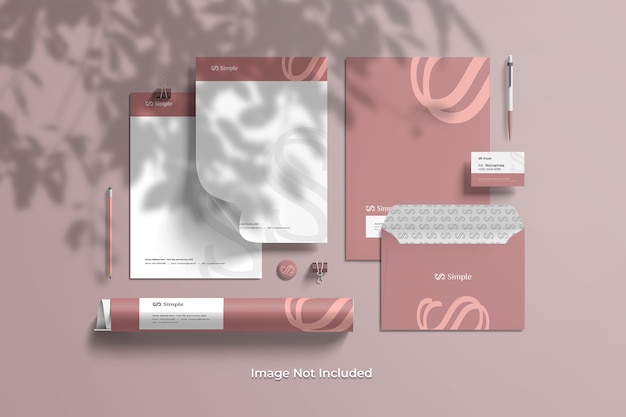 Briefpapier branding identiteit mockup scene creator