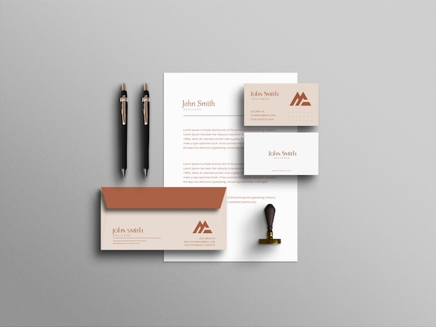 Briefpapier set mockup