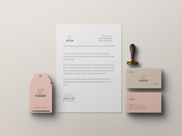 Briefpapier set mockup