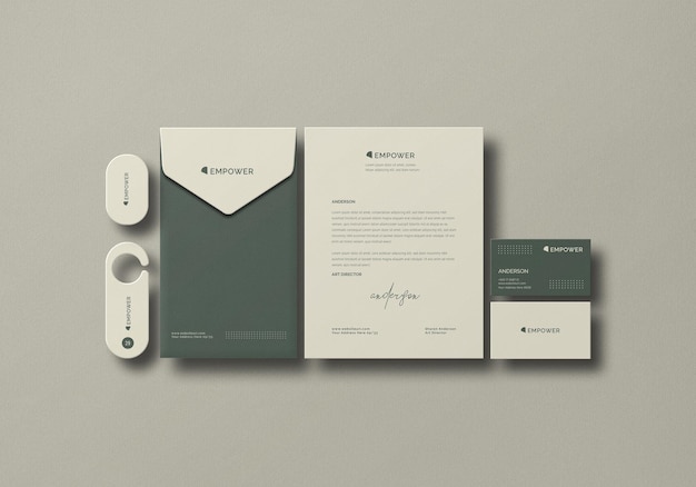 Briefpapier set mockup