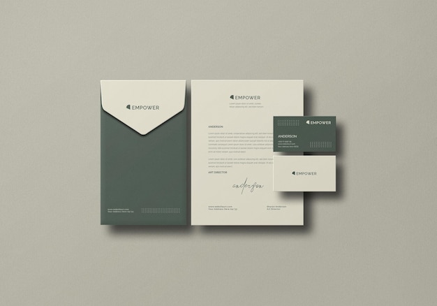 Briefpapier set mockup