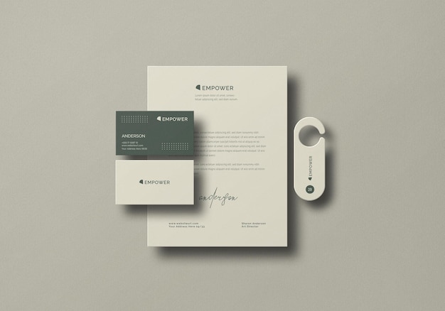 Briefpapier set mockup