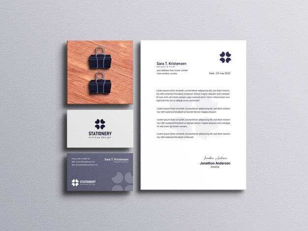 Briefpapier set mockup