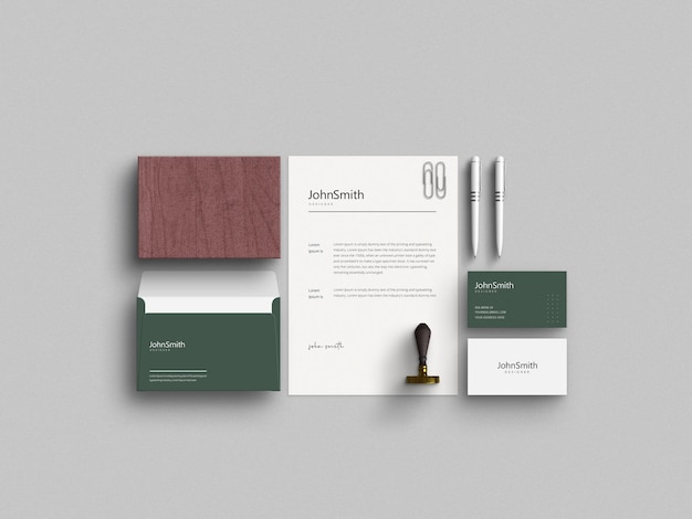 Briefpapier set mockup