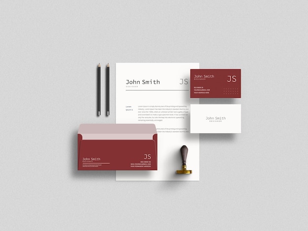 Briefpapier set mockup