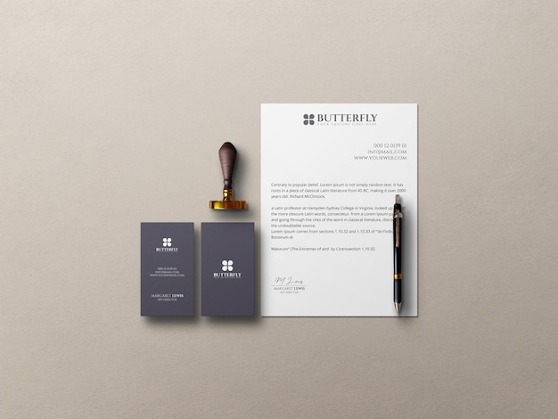 Briefpapier set mockup