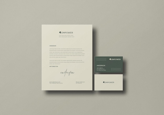 Briefpapier set mockup