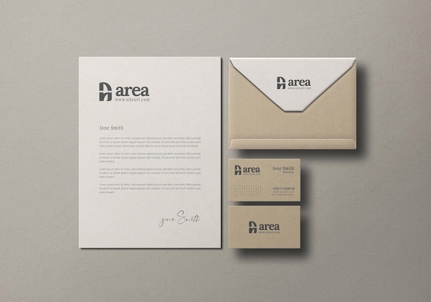 Briefpapier set mockup