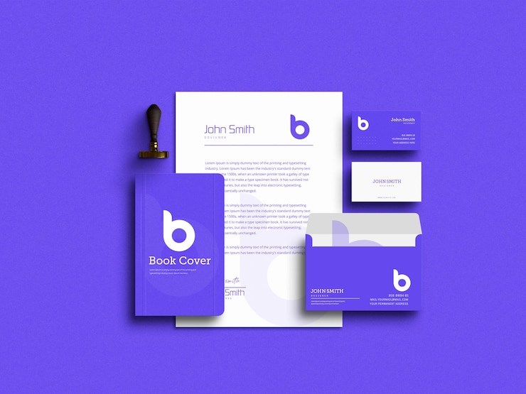 PSD briefpapier set mockup