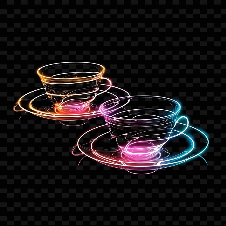 PSD a bright and colorful light abstract design with circles and lines