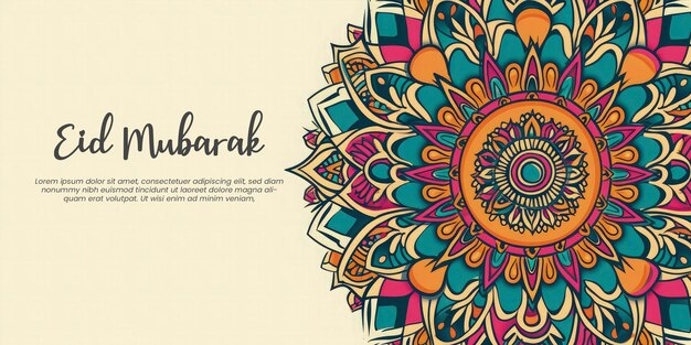 PSD bright colorful mandala ethnic mandala with light color tribal ornament