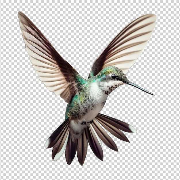 PSD bright hummingbird plumage png