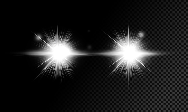 bright lens flares