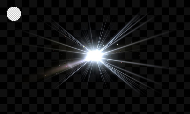 A bright light a transparent background