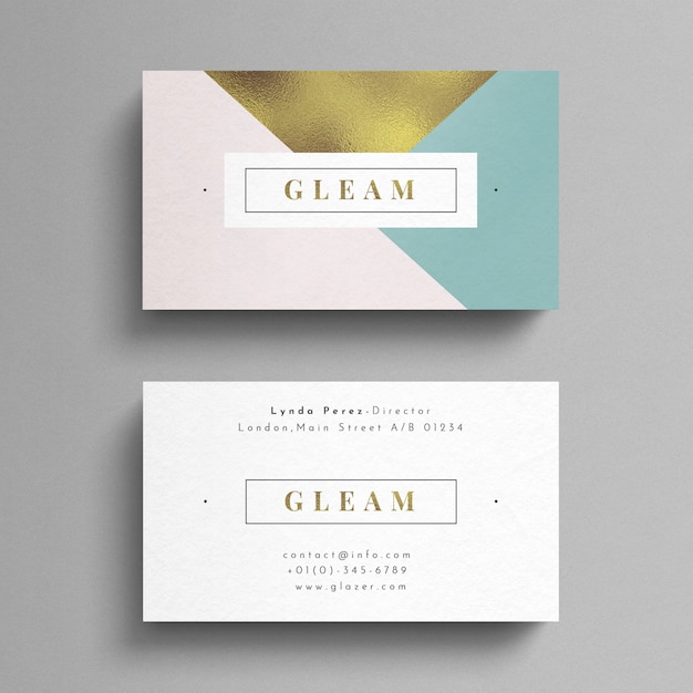 PSD bright luxury business card