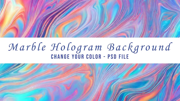 PSD bright marble hologram background