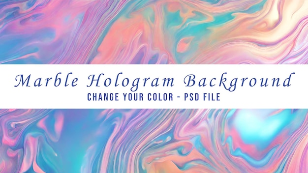 PSD bright marble hologram background