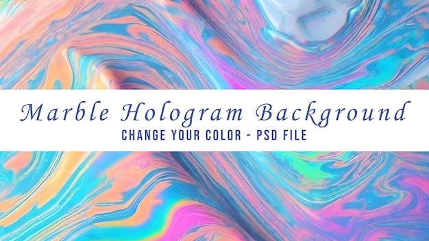 PSD bright marble hologram background