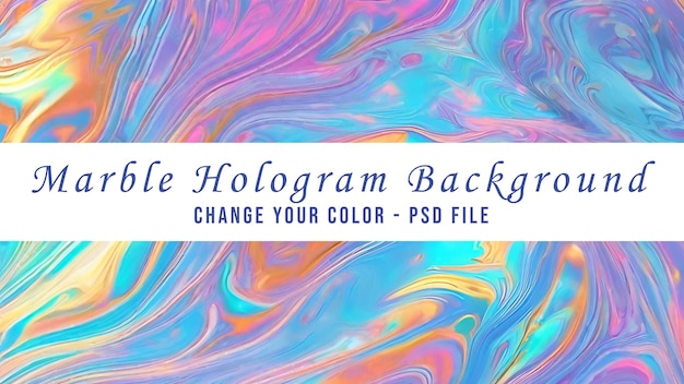 PSD bright marble hologram background