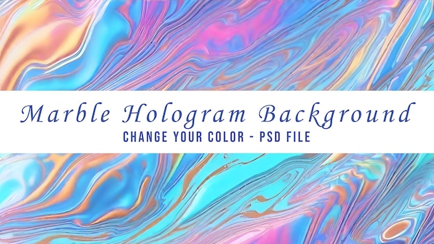 PSD bright marble hologram background