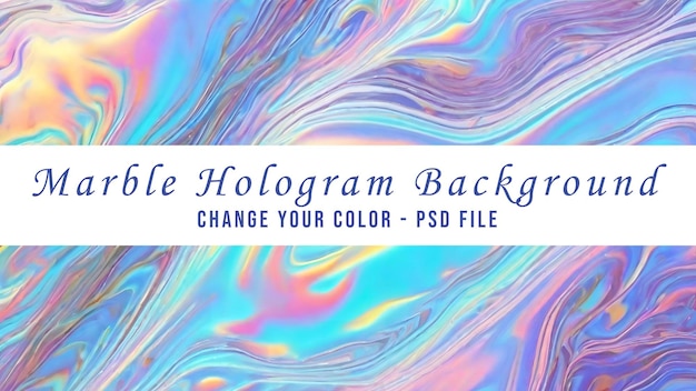 PSD bright marble hologram background