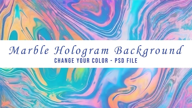 PSD bright marble hologram background