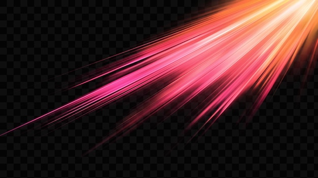 PSD bright pink and orange lines on a black background