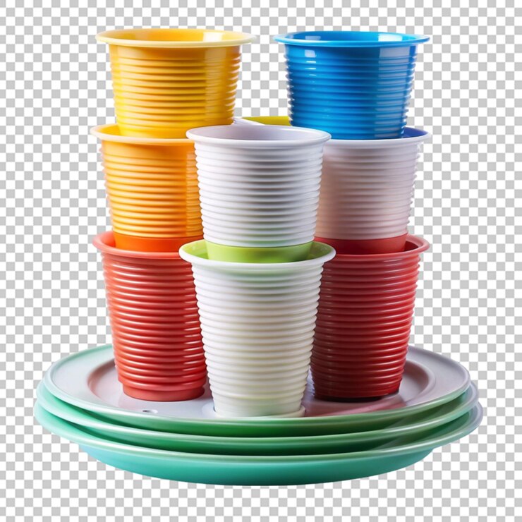 PSD bright plastic disposable tableware