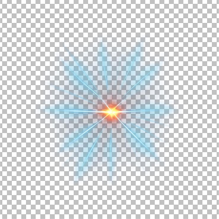 PSD bright starburst light effect isolated on transparent background stunning glow design