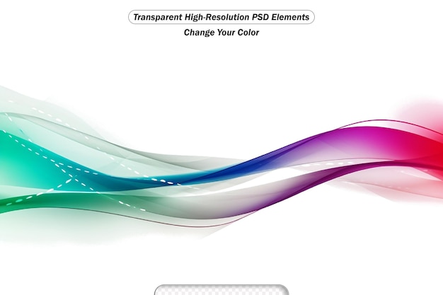 明るいスワッシュラインと波の透明な背景デザイン