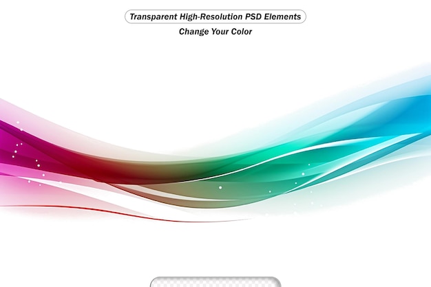 PSD bright swoosh lines and waves transparent background design