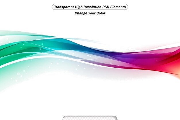 PSD bright swoosh lines and waves transparent background design