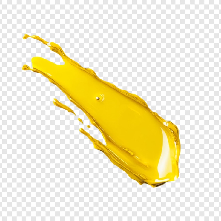 PSD bright yellow paint splash vibrant color dynamic flow liquid texture design element background graphic