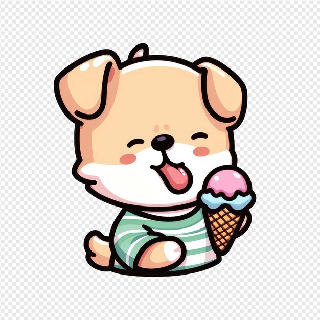 PSD brighteyed dog png sticker