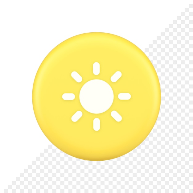 PSD brightness button sun light warm cold contrast digital interface 3d application icon