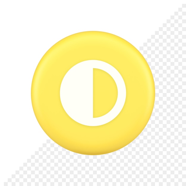 Brightness contrast button display control connection web app 3d application icon