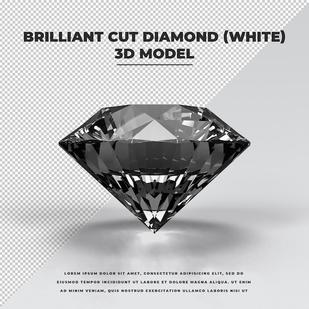PSD brilliant cut diamond white