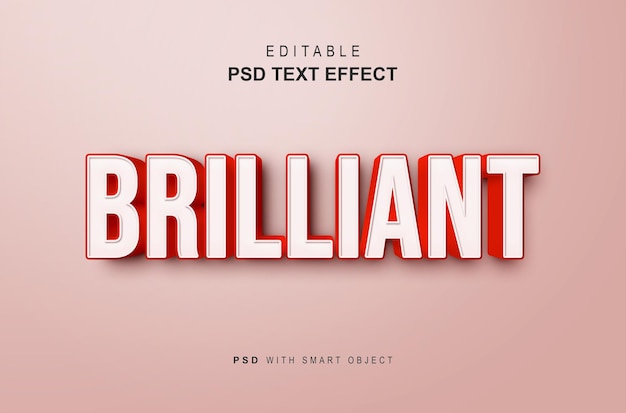 Brilliant editable text effects