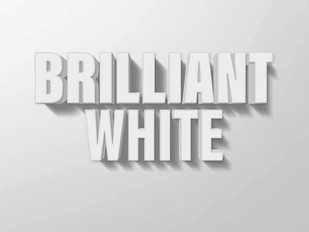 brilliant white text effect