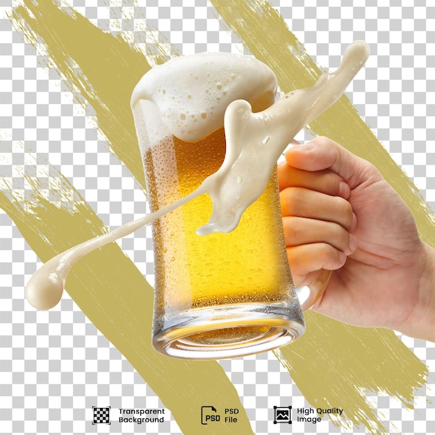PSD brindando cerveja splash beer