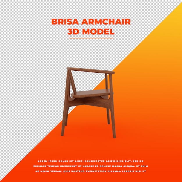 3d изолированная модель кресла brisa