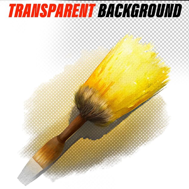 PSD bristle of brush and yellow smear