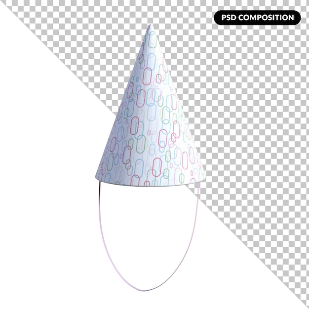 Cappello di britday isolato 3d